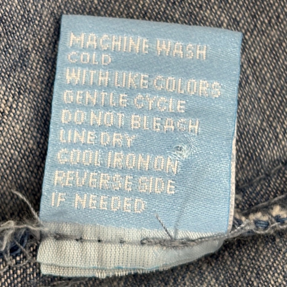 J.McLaughlin Womens Blue Denim Chambray Shirt Dress Midi Pockets Size L - Picture 14 of 15